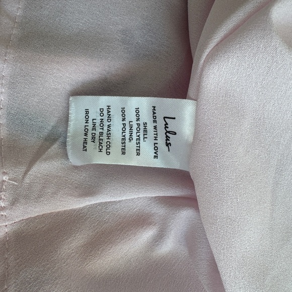 Lulus Pink Floral Tiered Midi Dress Size Small - Picture 5 of 6